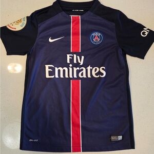 NIKE PARIS SAINT-GERMAIN PSG 2015/2016 FOOTBALL SOCCER JERSEY HOME SZ. M BOYS